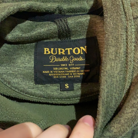 Vintage Burton Army Green Crewneck - Picture 2 of 2
